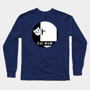 Cat Mom Night Watcher! Long Sleeve T-Shirt